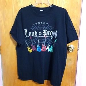 LOUD AND PROUD Black cotton t.